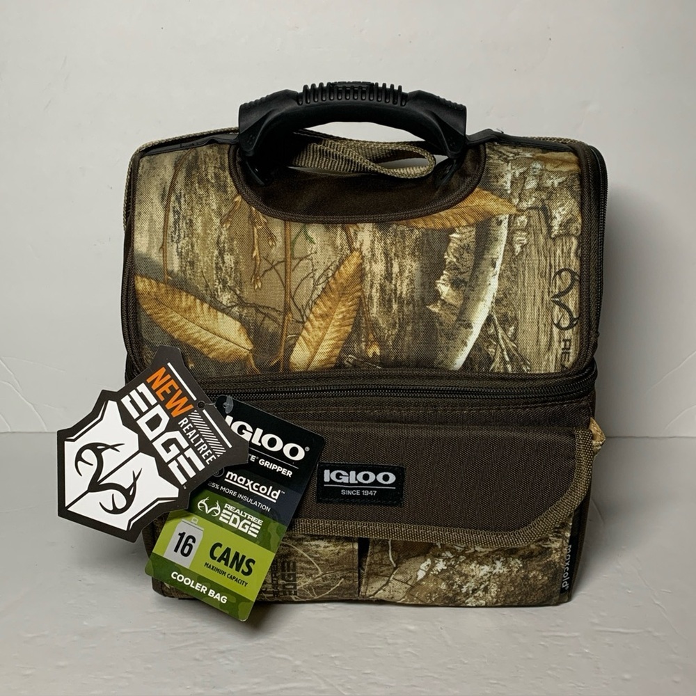 Hold-Realtree Igloo MaxCold Gripper 16 Can Camouflage Soft Side Cooler Bag NWT